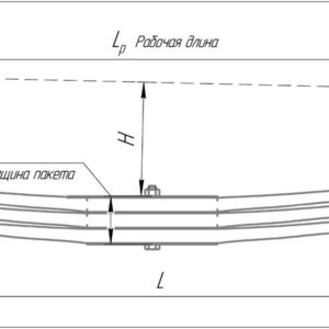 Рессора передняя для КАМАЗ 3х листовая NPF