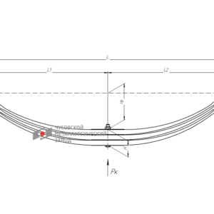Рессора передняя для прицепа 2ПТС-8М 3 листа