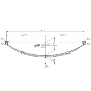 Рессора 450603-2912012 рессора 3-х л. 2 уха AL-KO, L-1026mm