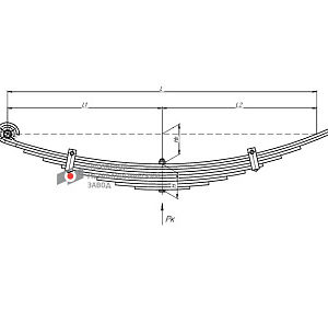 Рессора передняя для прицепа 2ПТС-4 887Б 9 листов