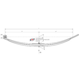 Рессора 9002-2912012 прицепа 2-х листовая