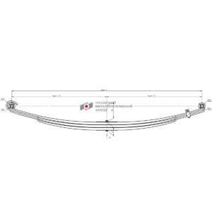 902403KZ рессора передняя 3-х лист. аналог 5490 МЛ 2 ушка ЧМЗ