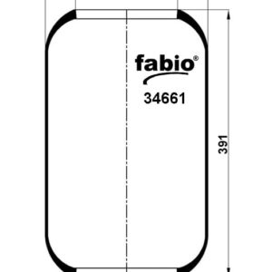 Пневмоподушка (661) гофра 34661 (D240, d150,8 H 391) FABIO