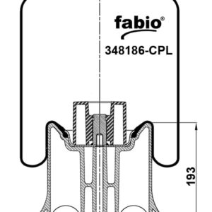 Пневмоподушка (8186) со стаканом 348186-CPL FABIO