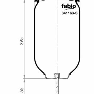 Пневмоподушка (1163) без стакана 341163-S FABIO