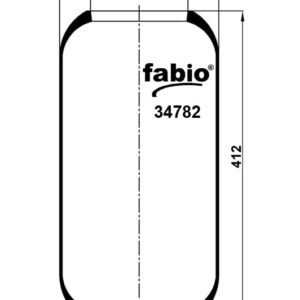 Пневмоподушка (782) гофра 34782 FABIO (D210, d 130,8, H 412)