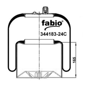 Пневмоподушка (4183) со стаканом 344183-24C FABIO