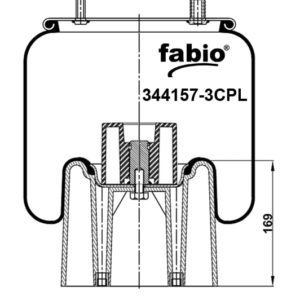 Пневмоподушка (4157) со стаканом 344157-3CPL FABIO