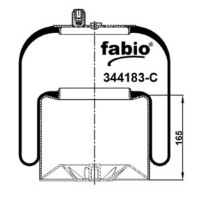 Пневмоподушка (4183) со стаканом 344183-C FABIO