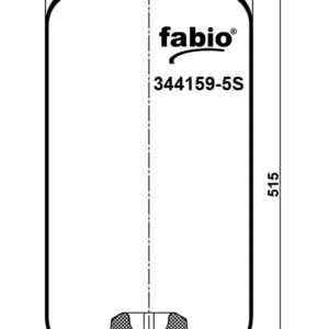 Пневмоподушка (4159) без стакана 344159-5S FABIO (верх шп. M12. шп-штуц. M12х1,5М20х1,5.низ 1отв.M12