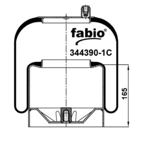 Пневмоподушка (4390) со стаканом 344390-1C FABIO