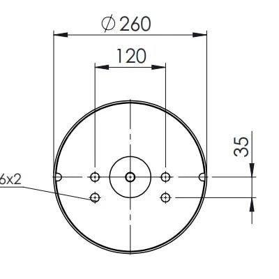 Пневмоподушка (4022) со стаканом 344022-6C FABIO