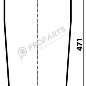 Пневмоподушка (4884) без стакана WBR 04884-1M (верх шп.M12х1,5 штуц.M16х1,5 смещ.35. низ D130,8)