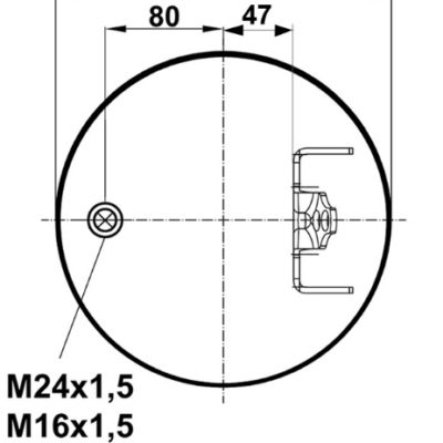 Пневмоподушка (7804) без стакана WBR 07804-M