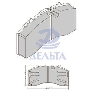 Колодки тормозные, комплект WVA 29158 Saf- Freuhauf- Schmıtz