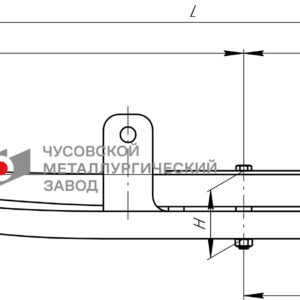 Тонар 6428  рессора гнутая двухлистовая