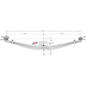 Тонар 6428 рессора 3-х листовая аналог BPW