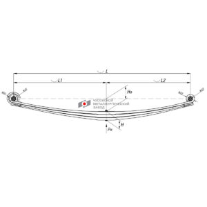 Volvo рессора передняя 3-х листовая аналог 257932 / 257909 / 257895 FM, FH Euro 6, FMX