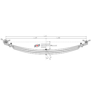 Scania рессора передняя 3 л. аналог 1300566 1377670