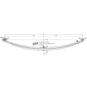 Scania рессора передняя 2 л. аналог 353174