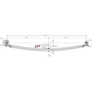 Volvo рессора  передняя 2-х листовая FH12 (2005-2008) аналог 20771559