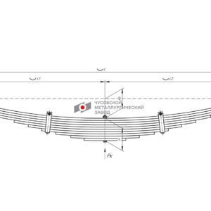 Shaanxi рессора передняя F2000 10 листовая аналог DZ9100529008