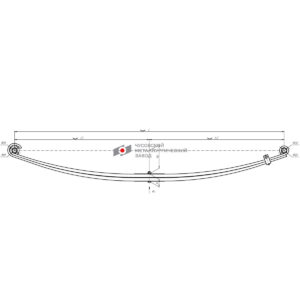 КАВЗ-4238 рессора передняя 2-х листовая