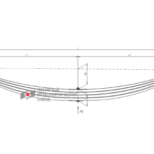 МАЗ-6312 рессора передняя 4-х листовая