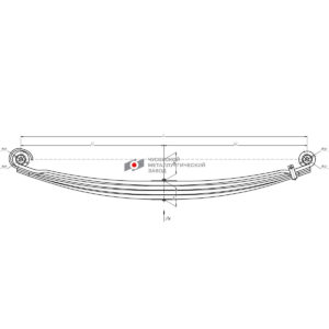 6580 рессора передняя 4-х л.(Мерседес Актрос), замена на 902704KZ-2902012-20