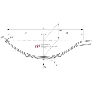 Рессора 450803AL-2912012-10 СБ 3-х л.(усиленная)