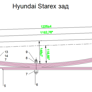 Hyundai Starex рессора задняя