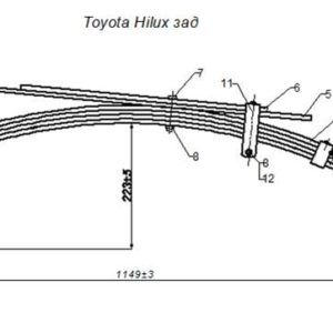 TOYOTA-HILUX рессора 6-листовая