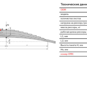 МАЗ-901211MZ рессора задняя 11л. Аналог 509