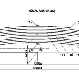 ISUZU NKR 55 рессора задняя с подрессорником