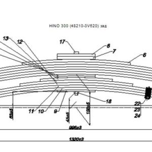 HINO 300 рессора задняя в сборе