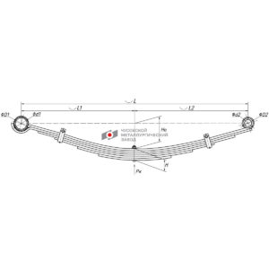 Hyundai HD-701106 КАУНТИ рессора задняя в сборе аналог