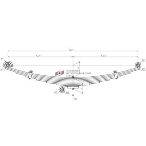 Hyundai HD-120 рессора передняя левая аналог 54100-6A010