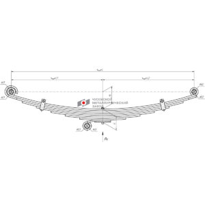 Hyundai HD-120 рессора передняя правая аналог 54110-6A011