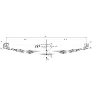 Mercedes ACTROS рессора передняя 3л. с/б аналог A9433200302