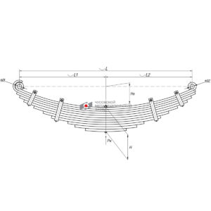 DAEWOO рессора задняя 11л. 1001411DW-2912012 аналог