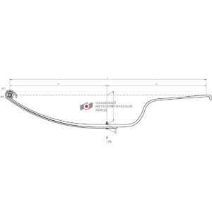 65117 рессора передняя гнутая 2-х листовая ЧМЗ