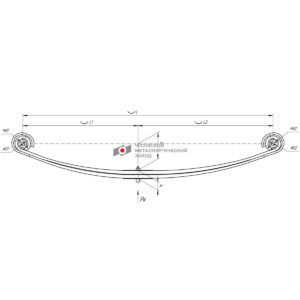 Freightliner рессора передняя 2л. аналог A16-14463-000