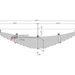 Shaanxi рессора передняя правая 901613SH-2902012-10. аналог DZ9118529002