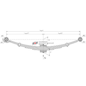 MITSUBISHI Canter рессора передняя ЧМЗ аналог (MK470172)