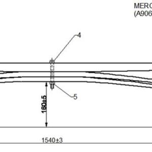 Mercedes Sprinter рессора задняя