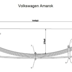 Volkswagen Amarok (6195011) рессора 5 листовая усиленная